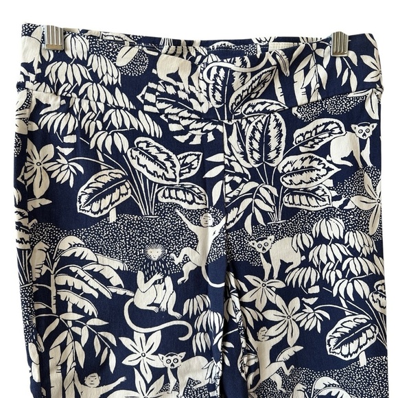 J MCLAUGHLIN MASIE PANTS 6 PULL ON CROPPED MONKEY BOTANICAL COASTAL GRANDMA CHIC - Picture 3 of 12